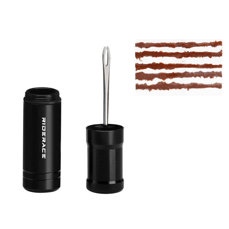 Universal Bicycle Tire Repair Kit with Tubeless Tyre Sealant and Drill Set for Mountain and Road Cycling