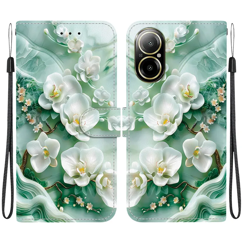 Premium Flip Wallet Leather Case with 3D Pattern and Magnetic Stand - Cute Design 2025 Edition