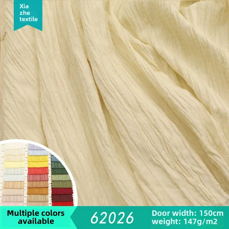 Women's Pants Top Dress Half Skirt Fabric YH-6 Chiyoda Wrinkle Vertical Stripe Texture Design Sensation Sportswear Fabric