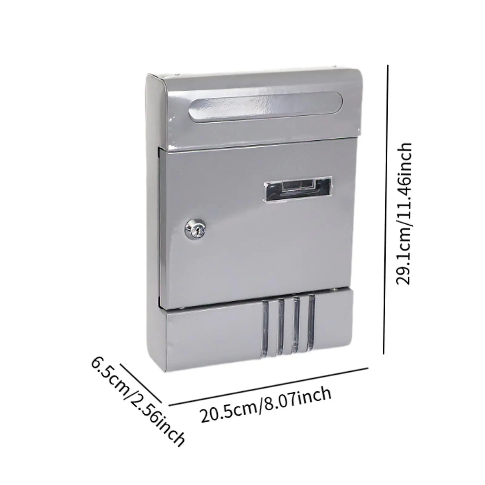 Wall Mounted Mailbox Letter Box Lockable Easy Installation Home Decorative Postbox Magazines Post for Outdoor Office Door