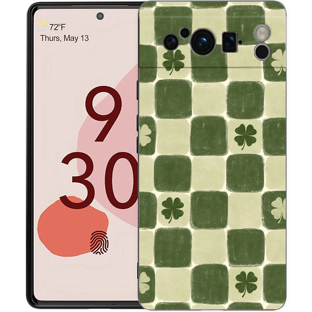Elegant Checkerboard Chess Board Design Soft Black TPU Phone Case - Luxury Back Cover