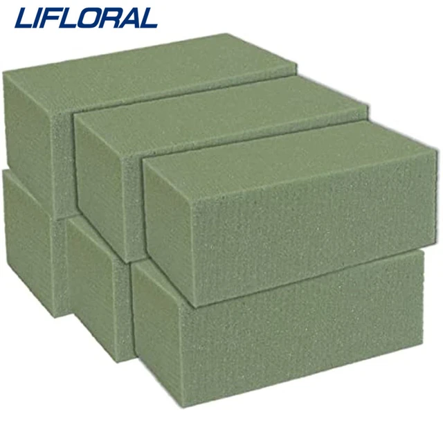 6/12 Pack Rectangular Flower Oasis Green Floral Foam Brick Dry Fresh  Flowers Holder Arrangement Mud Crafting Displays Foam - AliExpress