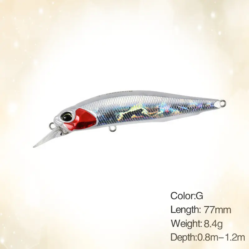 2025 New 77mm / 63mm Fishing Lure Sinking Minnow Jerkbait Hard Lures Fishing Wobbler Bass Crankbait Trout Lure Cocked Mouth Bait - Image 28