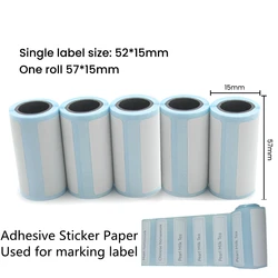 Thermal Paper Label Sticker Adhesive Rolls for Mini Printer and Kids Camera (5Roll Label Sticker)