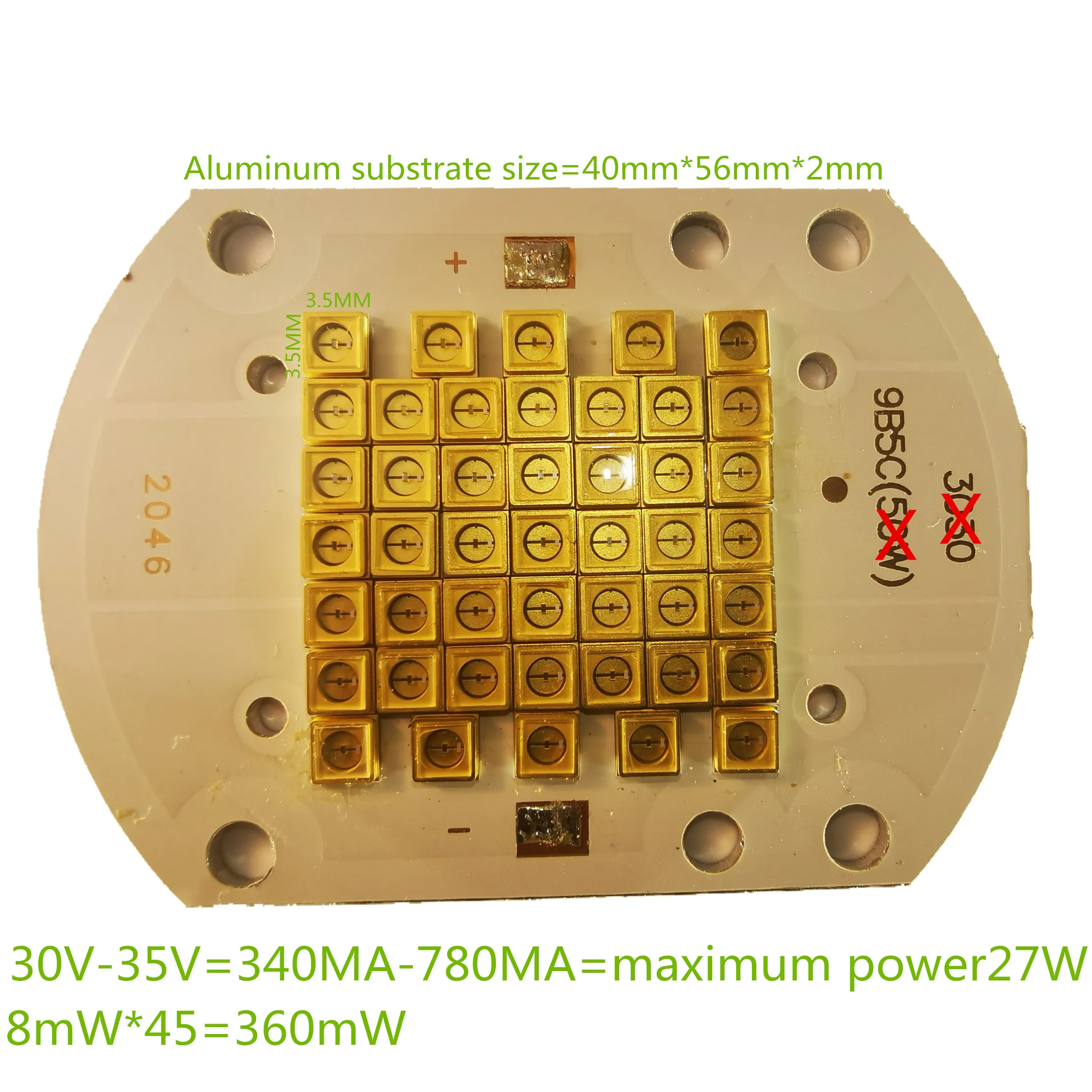 pces conduziu o módulo médico uvc 260nm-265nm