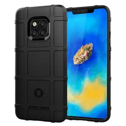 Shockproof Anti-Slip Silicone Armor Shield Matte Case for Mate 20 Pro (Black)