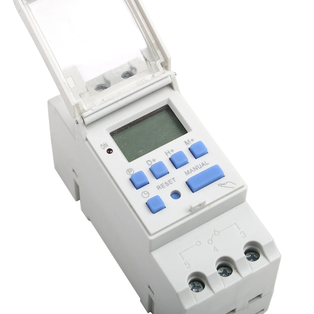 Timer switch din rail mount relay digital weekly clock programmable electronic microcomputer 220V48V 30A 12V AC ring bell timer switch digital timer programmable timer switch time switch