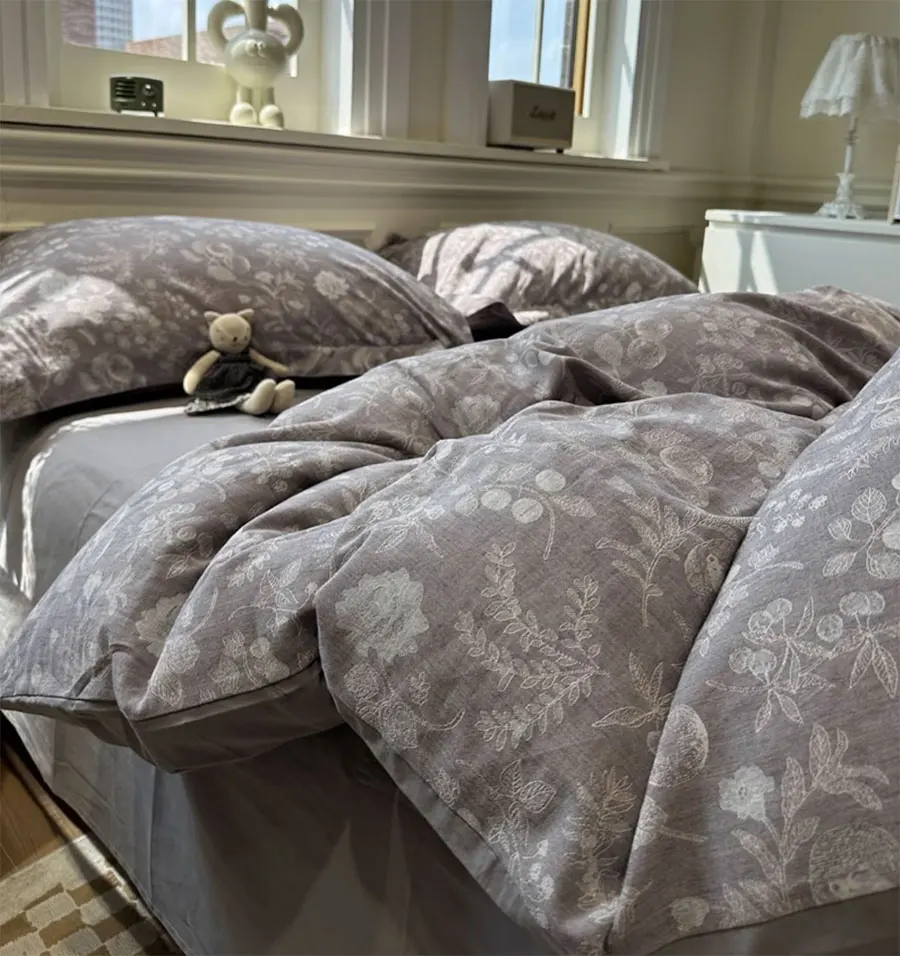 

Vintage elegant pastoral flower bedding set,twin full queen king cotton jacquard home textile bed sheet pillow case quilt cover