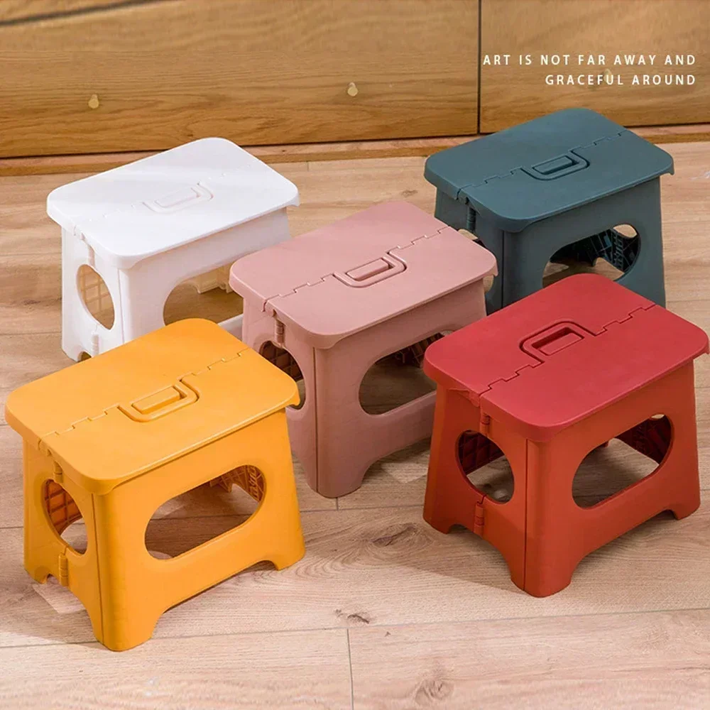 Description Picture 2 of item2024 Plastic Step Stool Portable Folding Chair Small Bench Stool