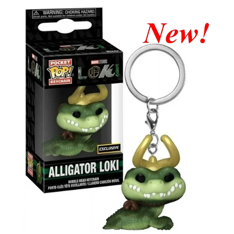 Nuovo!!! Funko Pocket Keychain Loki Alligator Loki Vinyl Action Figure Collection Limited Edition Model Toys For Gifts Decoration