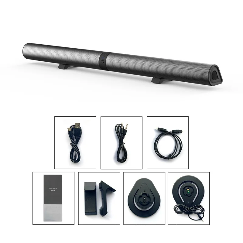 BS 120W TV Bluetooth Speakers AUX/BT/OPT/FM Connections Soundbars 2-in-1 Detachable Home Cinema Shengba Sound System