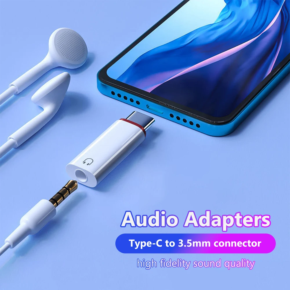 Type C To 3.5mm Adapter IOS To 3.5mm Jack AUX Audio For iPhone 14 13 Pro Max With Mic For Samsung Xiaomi Headphone Connector
