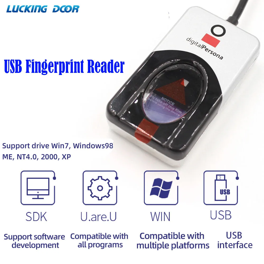 Plus Digital Persona U are U 4500 Biometric Fingerprint Scanner USB Fingerprint Reader Sensor uru4500 API SDK for Free