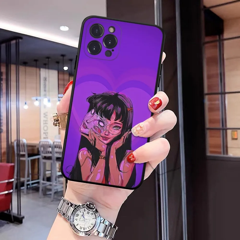 thumbnail image 1 of Junji Ito-funda de teléfono para iPhone 15, 8, 7, 6, 6S Plus, X, SE, 2020, XR, XS, 14, 11, 12, 13, Mini Pro Max, 1 of 4