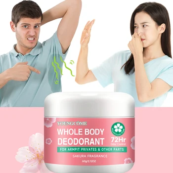 Natural Whole Body Deodorant for Men & Women - 72H Long Lasting Odor Protection, Aluminum-Free, Moisturizing & Gentle for Sensit 1