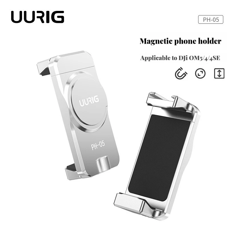 Stabilizzatore Cardanico Con Clip Magnetica Per Telefono Cellulare Uurig Ph-05 Per Om 6/Om 5/Om 4/Om 4 Se Con Supporto Per Scarpe Fredde Per Fotocamer