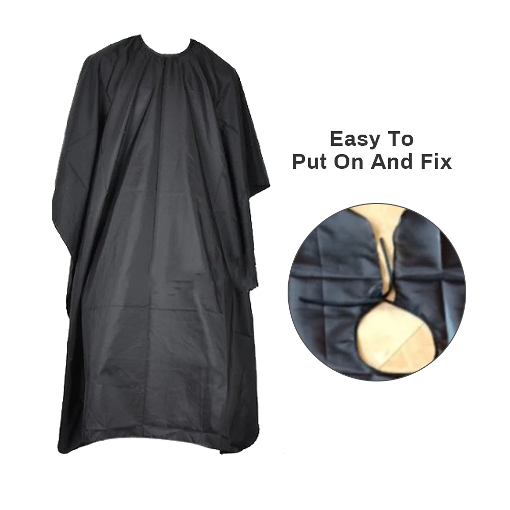 Hairdressing Cape 1Pcs Black Hairdressing Cape Professional Hair-Cut Salon Barber Cloth Wrap Protect Gown Apron Waterproof Cutting Gown Hair Cloth