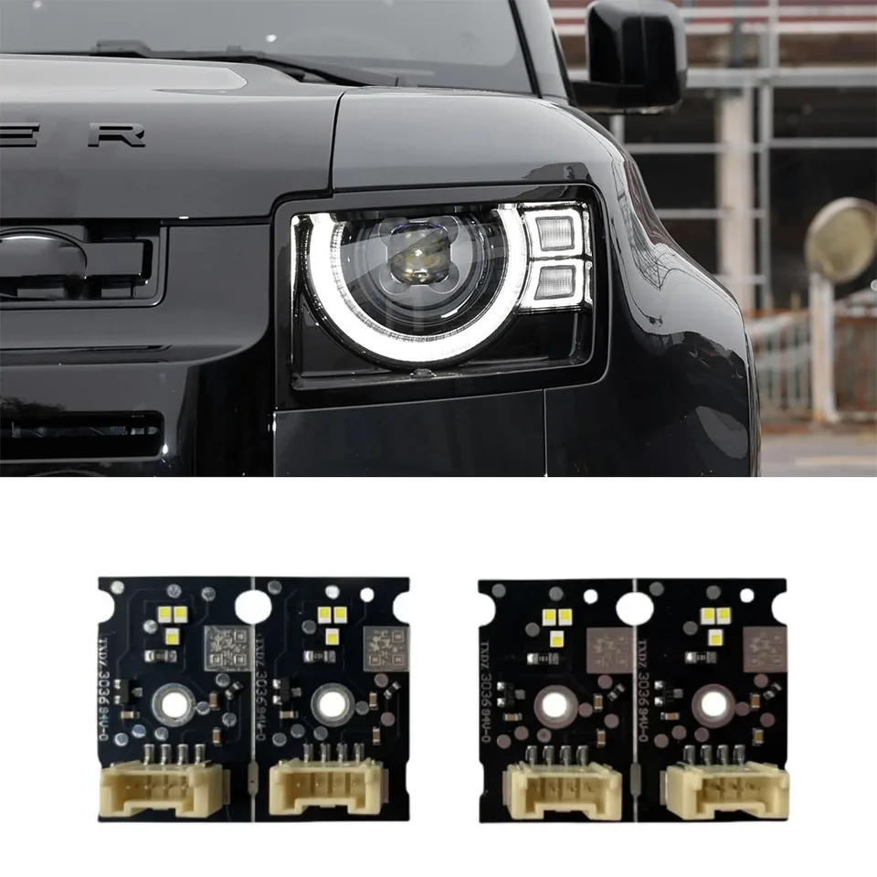 ヘッドライトランドローバーディフェンダー 90 110 2020 2021 2022 2023 2024 L663 ヘッドライトフル ランドローバー  ディフェンダー 90 110 2020 フロント ヘッド ライト カバー ランプ シェード 保護 アクセサリー 外装 カスタム RBCCH に適合する ランドローバー に適合する ディフェンダー 90 110 2020-2024年式用 テールライトカバー(AとB)