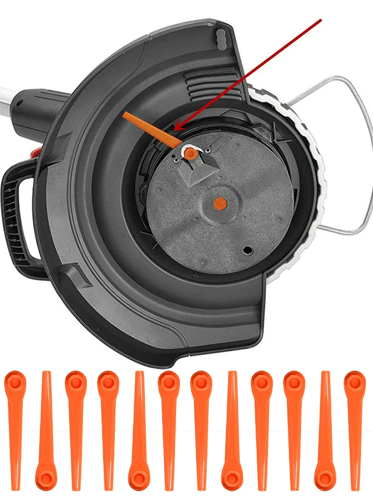 50 Stück Universal Garten Rasentrimmer Kunststoff Ersatzklingen für Gardena Rasentrimmer EasyCut Li-18/23R 9823 9825 9820 9821 – Detail 8
