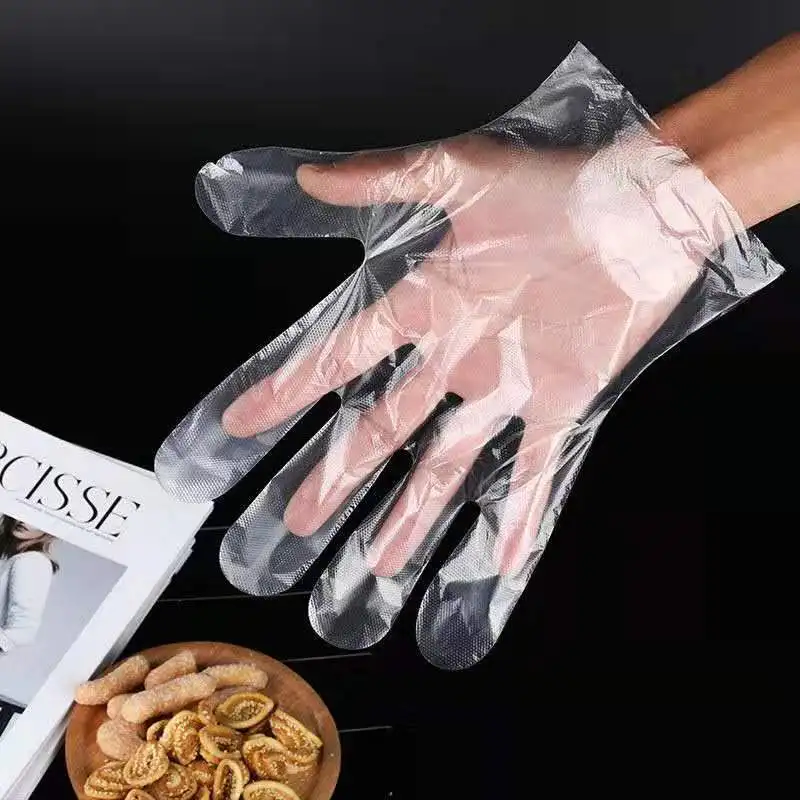 

100pcs Disposable Gloves One-off Plastic Gloves Kitchen BBQ Picnic Cooking Cleaning Gloves Kitchen Household Gloves