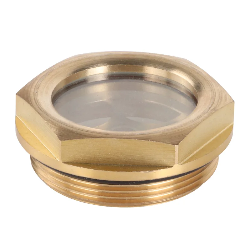 

1/4" 3/8" 1/2" 3/4" 1" -2" BSP M10-60 Male Thread Brass Hex Head Oil Level Sight Glass Window For Air Compressor Machine Tool