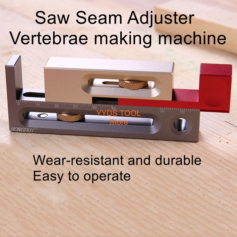 

Woodworking tools saw table saw slit adjuster mortise and tenon miter movable measuring block length compensation