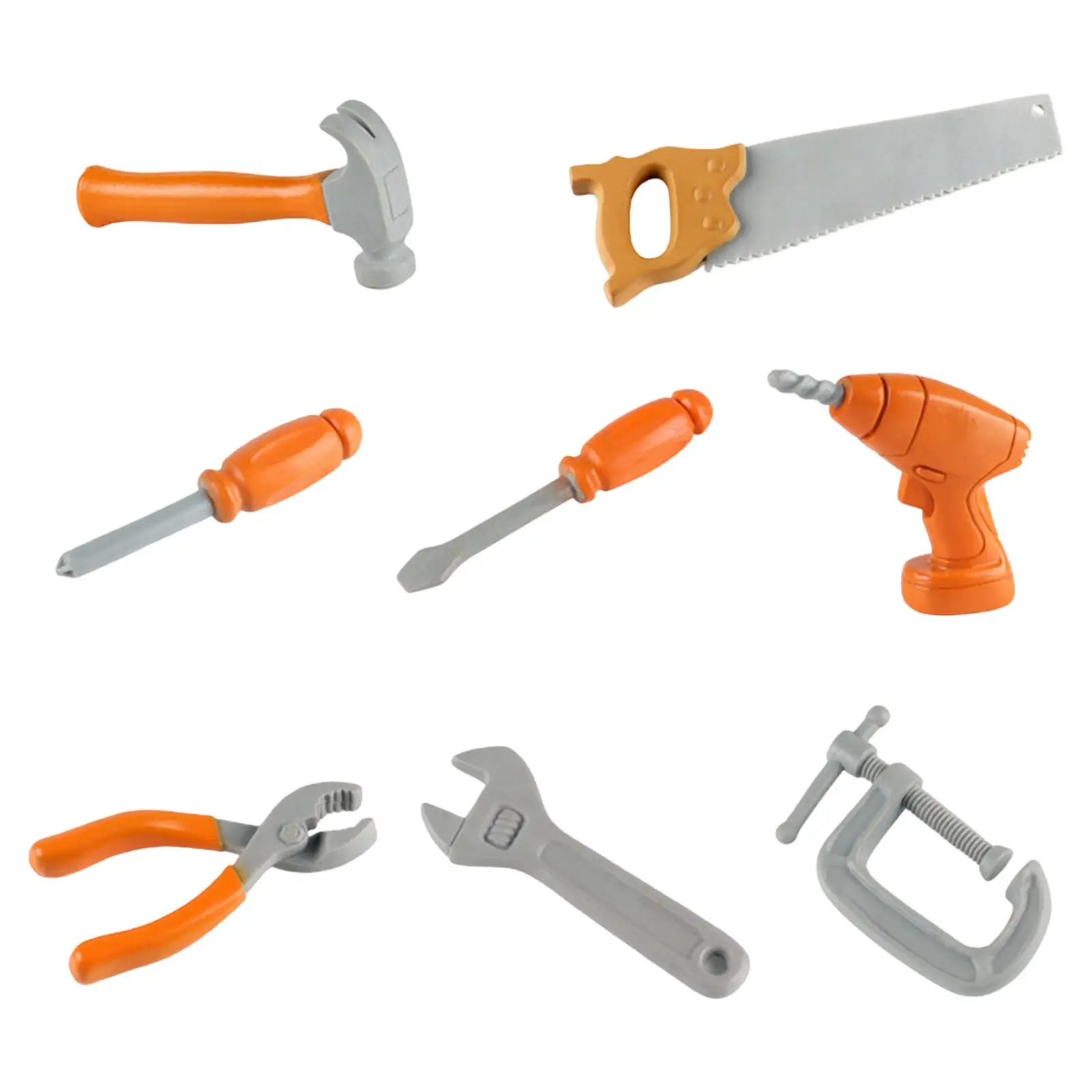 Construction Party Supplies Motor Skills Learning Activities Children's Hand Tool Workshop Toy Tools for Kids Preschool 8 Pieces
