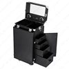 Professional Makeup Train Case Mobile Nail Workbench Rolling Table Makeup Workstation Cosmetics Case On Wheels Makeup Organizer 6
