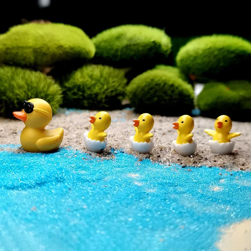 Magic Fairy Garden Accessories set 2/4/6 Miniature Toy Flamingo Animal Figure Elephant Duck Frog Deer Craft Terrarium Moss Decor