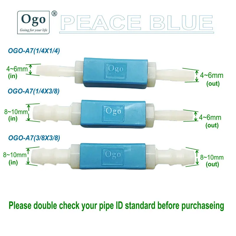 OGO PROFESSIONAL HHO ARRESTOR 1/4X1/4 Peace Blue