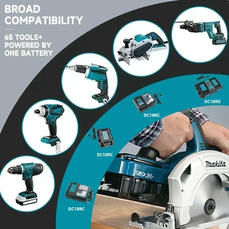 Battery comparison chart for Makita models