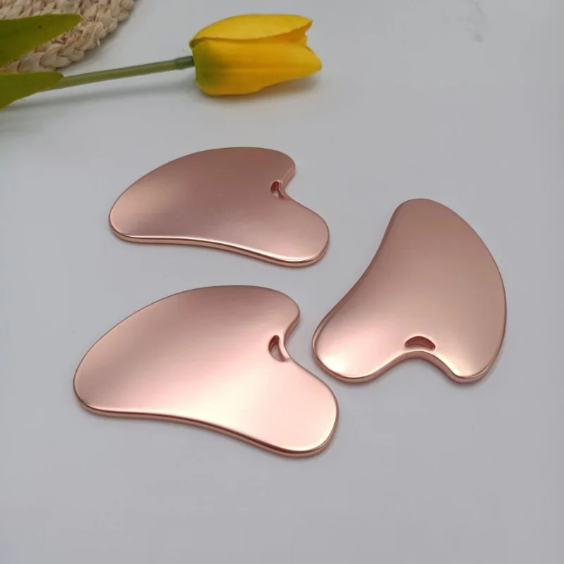 

Zinc Alloy Metal Plating Sub-color Two Color Finger Scraping Board Facial Massager Facial Massage Scraping Board