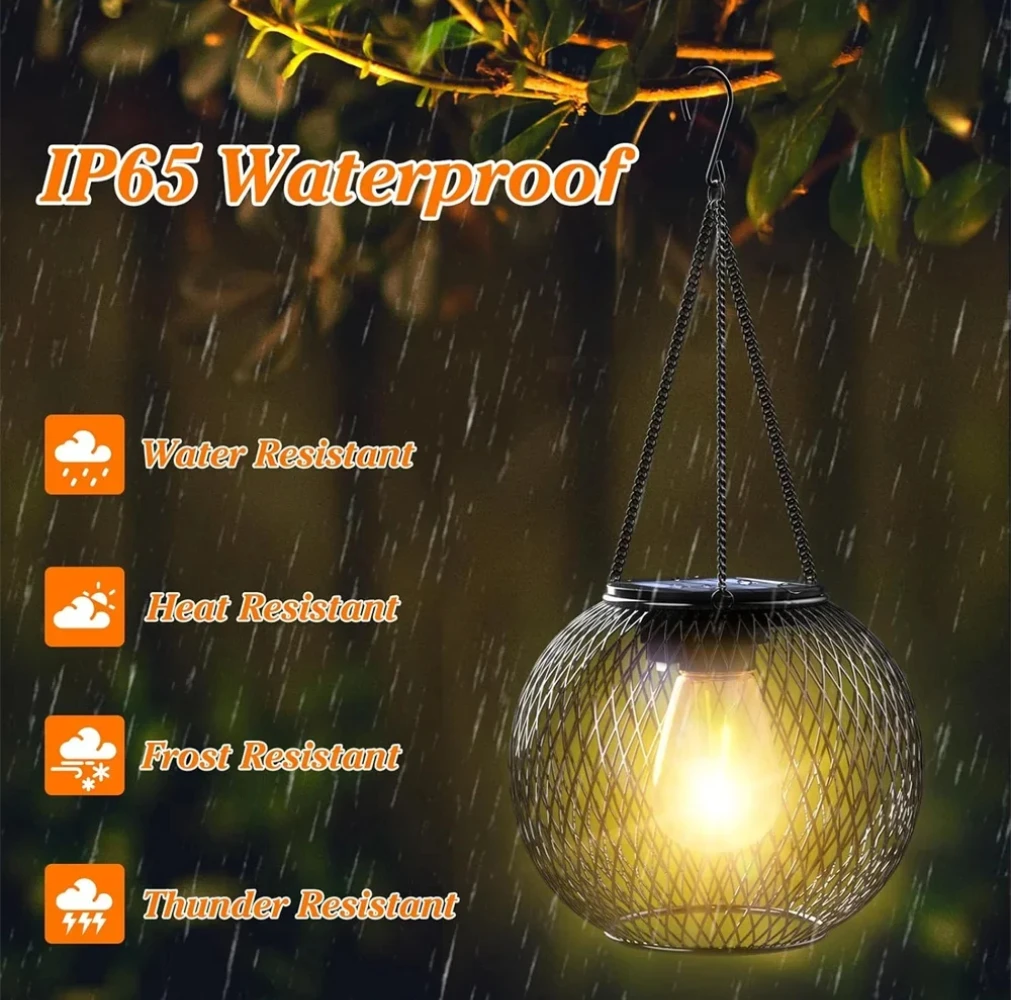 Solar Lantern Outdoor Decorative Hanging Lights Waterproof