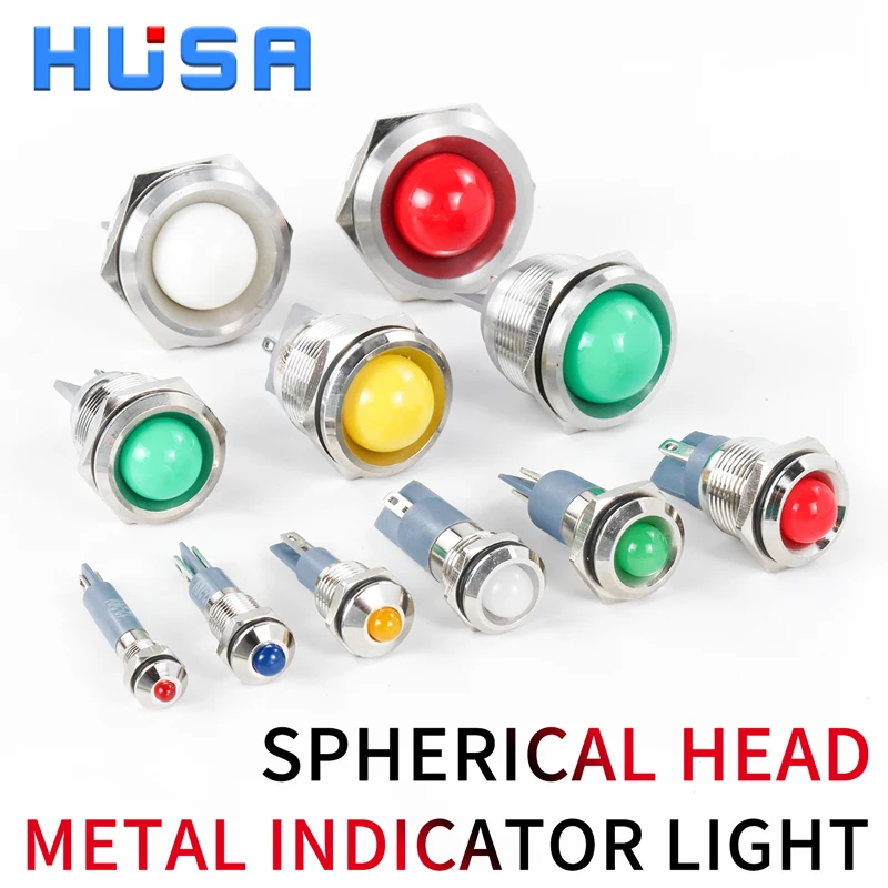 10 Unids/Set 12V LED Indicador De Luz Bombilla Piloto Panel De Tablero Coche Camión Barco 8mm I.1592557980