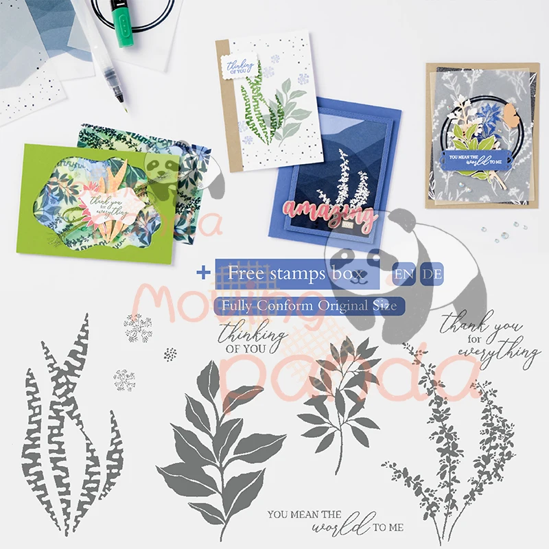 New Arrival Seaweed Clear Stamps And Cutting Dies For Diy Dies