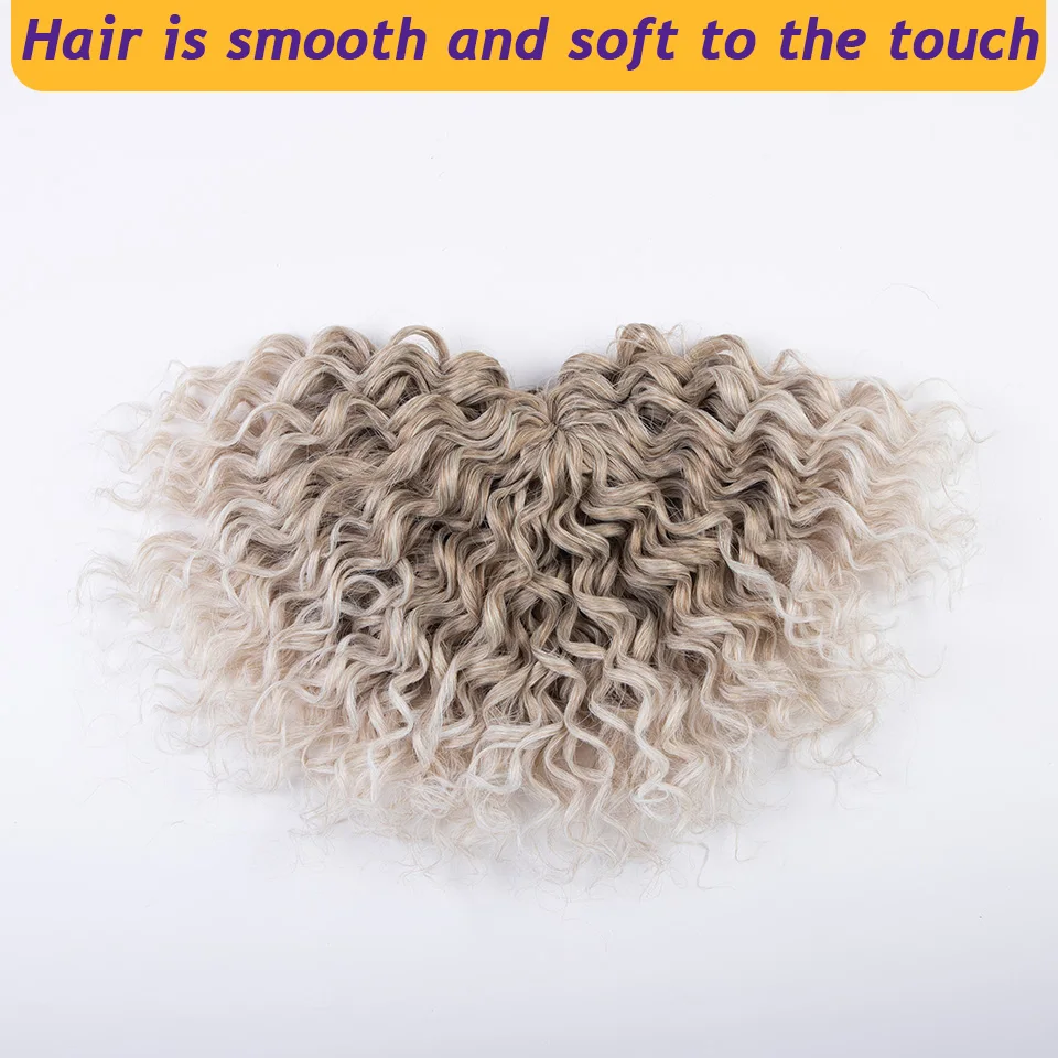 Afro Curly Hair Extensions 10 Inch Synthetic Braids Twist Crochet Hair Ombre Brown Blonde Pink Deep Wavy Braiding Cosplay Hair 2