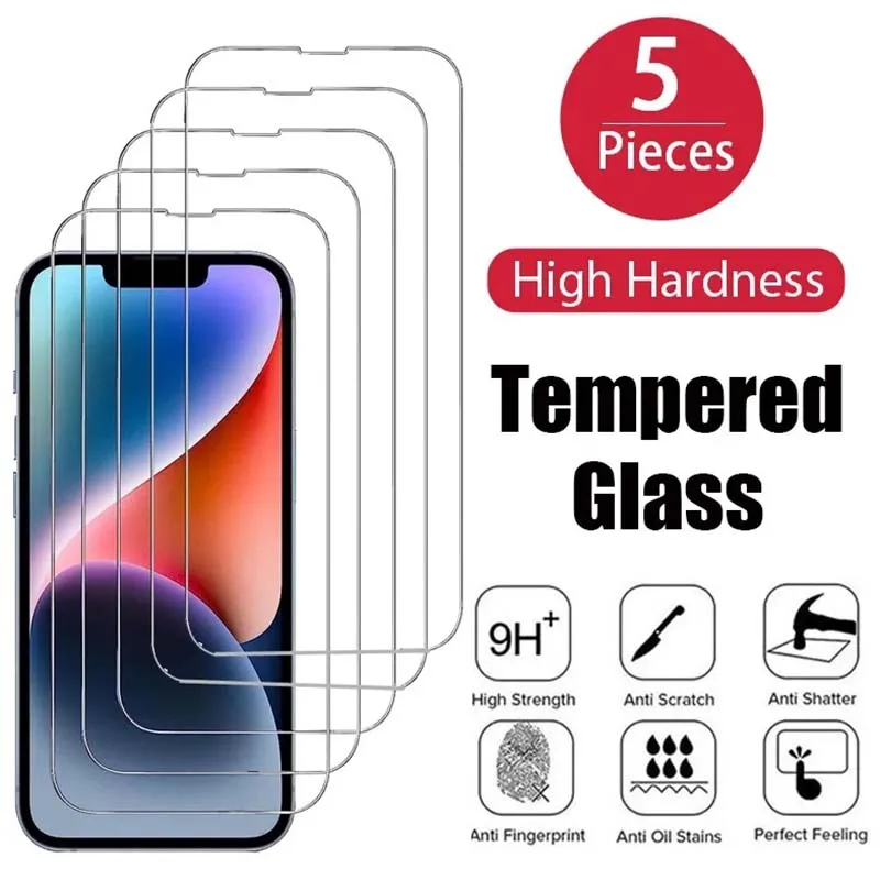 

1/2/3/5Pcs Tempered Glass for Iphone 15 14 13 12 11 Pro Max X XR XSMAX 8 Plus SE Half Screen Protector Protective Film