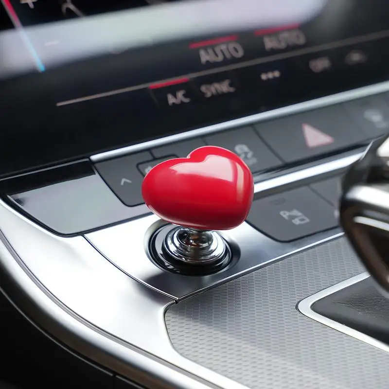 �� Niedliche Herzförmige Auto-Motorstartknopf-Abdeckung, Universelles Auto-Zündschloss-Dekorationszubehör – Detail 2