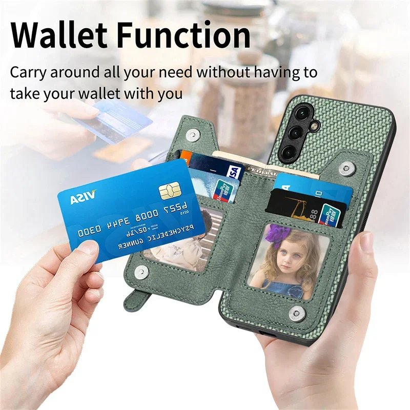 Luxury Leather Zipper Wallet Phone Case