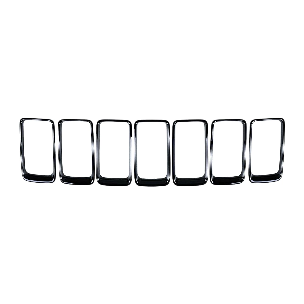 

7PC Gloss Black Grill Ring Front Grille Inserts Cover Trim Kit for Grand 2014-2016