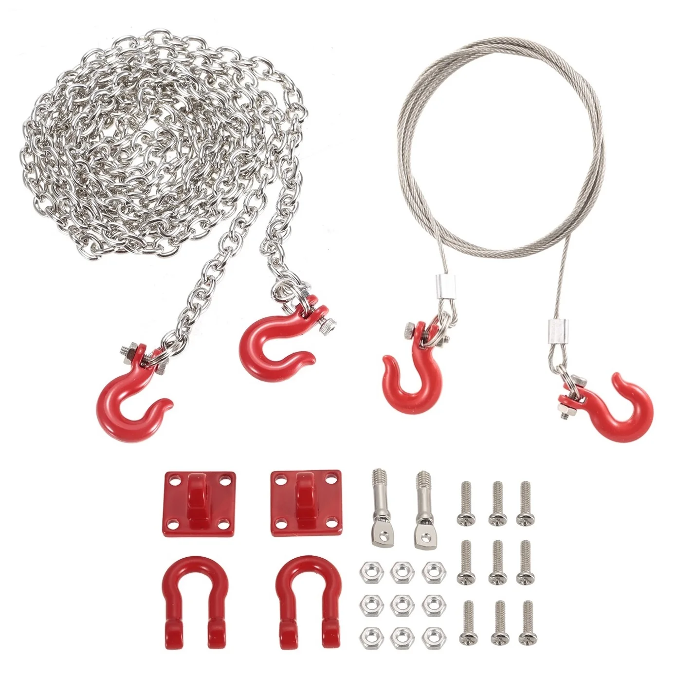 Gancio Traino Metallico Con Ricevitore Per RC Crawler 1/10 - SCX10 Traxxas TRX4
