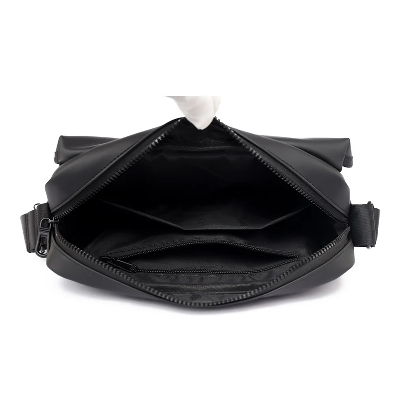 Men's crossbody bag - with adjustable shoulder straps, travel and commuting bag - durable daily crossbody bag, smooth texture