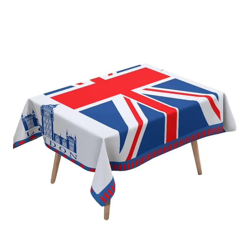 

Union Jack Table Cover Queen Elizabeth Jubilee Celebration Linen Table Cover Union Jack Tablecloths Dining Room Kitchen