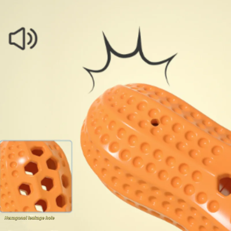 Juguete masticable para perros forma cacahuete tpr resistente_voghion.com