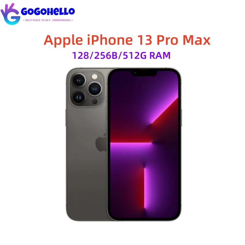 Originale Apple Iphone 13 Pro Max 128Gb/256Gb Rom Sbloccato 5G A15 Chip Bionico Schermo Oled Da 6.7 "Con Fotocamera Face Id 12Mp Nfc
