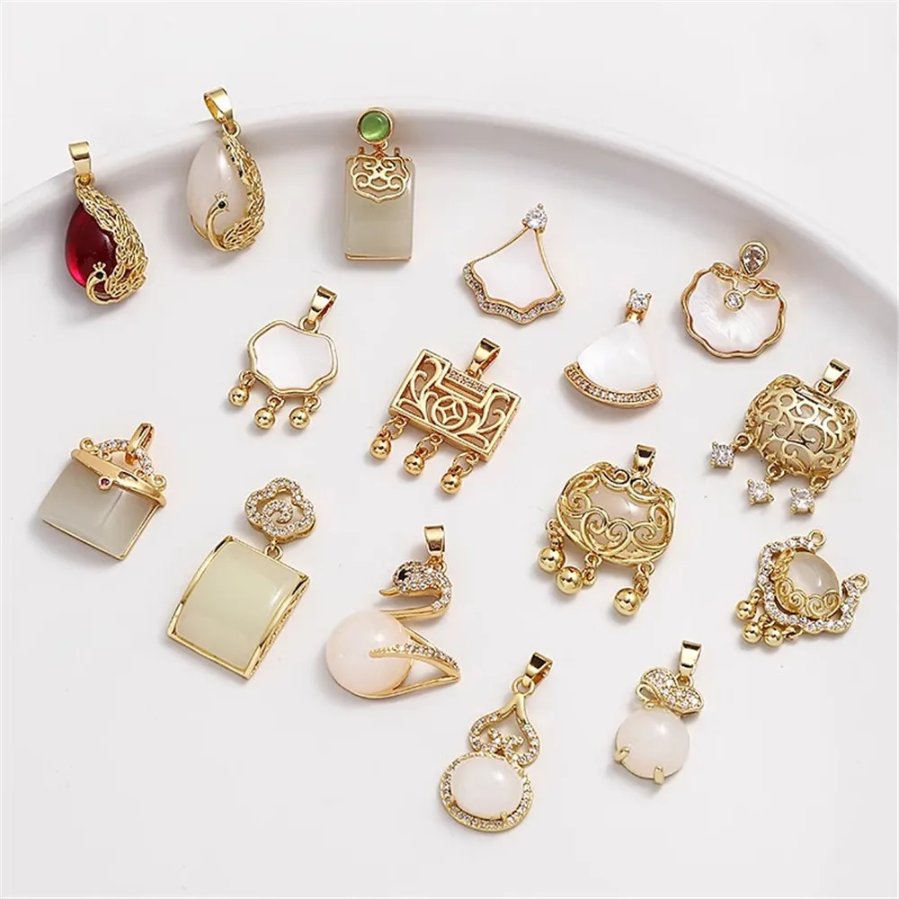 

Подвеска фупай в виде тыквы с безопасным замком в сумке 14 к, Diy браслет ручной работы, ожерелье, ювелирные аксессуары L349