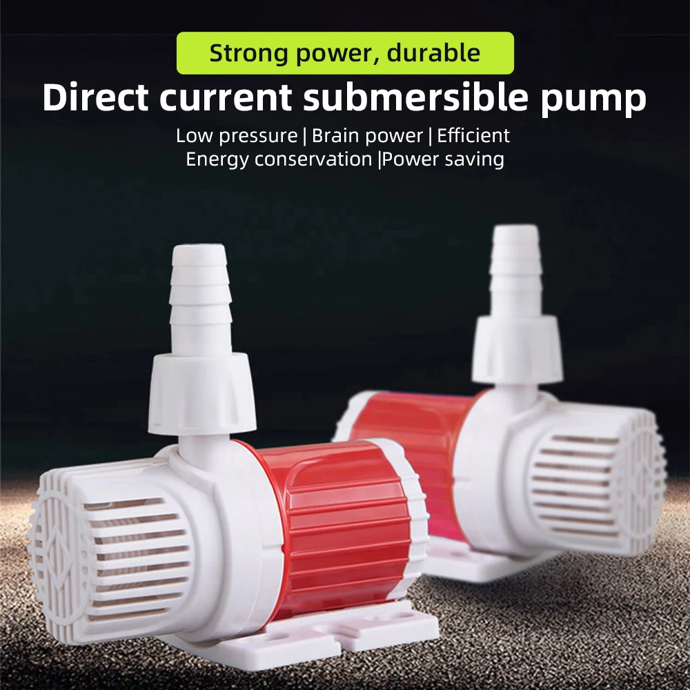 DC 12V 20W 1000-1200L/H Submersible Pump Ultra-Quiet 16.4ft Max Lift Booster Brushless Pump for Pond Fish Tank Fountain