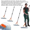 Weeding Steel Thatch Rake with Adjustable Double-Sided Rake Tine Detachable Long Handle Garden Grass Grooming Rake for Lawn 3