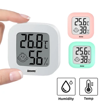 Mini LCD Digital Thermometer Hygrometer Indoor Outdoor Temperature Home Hygrometer Gauge Sensor Temperature Humidity Meter Tool 1