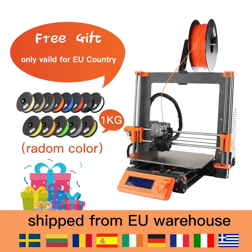 Clone Prusa i3 MK3S Printer Full Kit Upgrade Prusa i3 MK3 To MK3S 3D Printer Kit DIY MK2.5/MK3/MK3S 3D Printer best cheap 3d printer